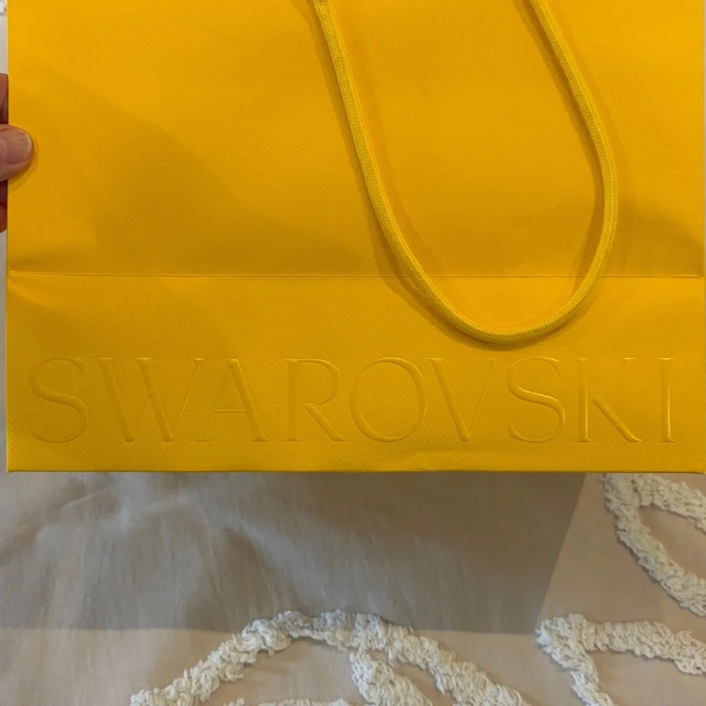 Swarovski Yellow Swan Logo Gift Bag